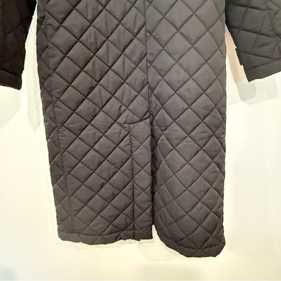 Rebecca Minkoff Double Breasted Quilted Long Black Coat - Picture 7 of 13